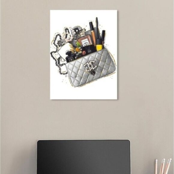 Design District Luxury Chanel Treasure Bag Canvas Wall Decor - Picture 3 of 9
